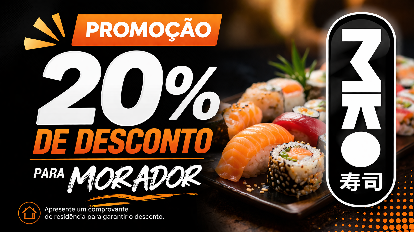Morador tem 20% de desconto